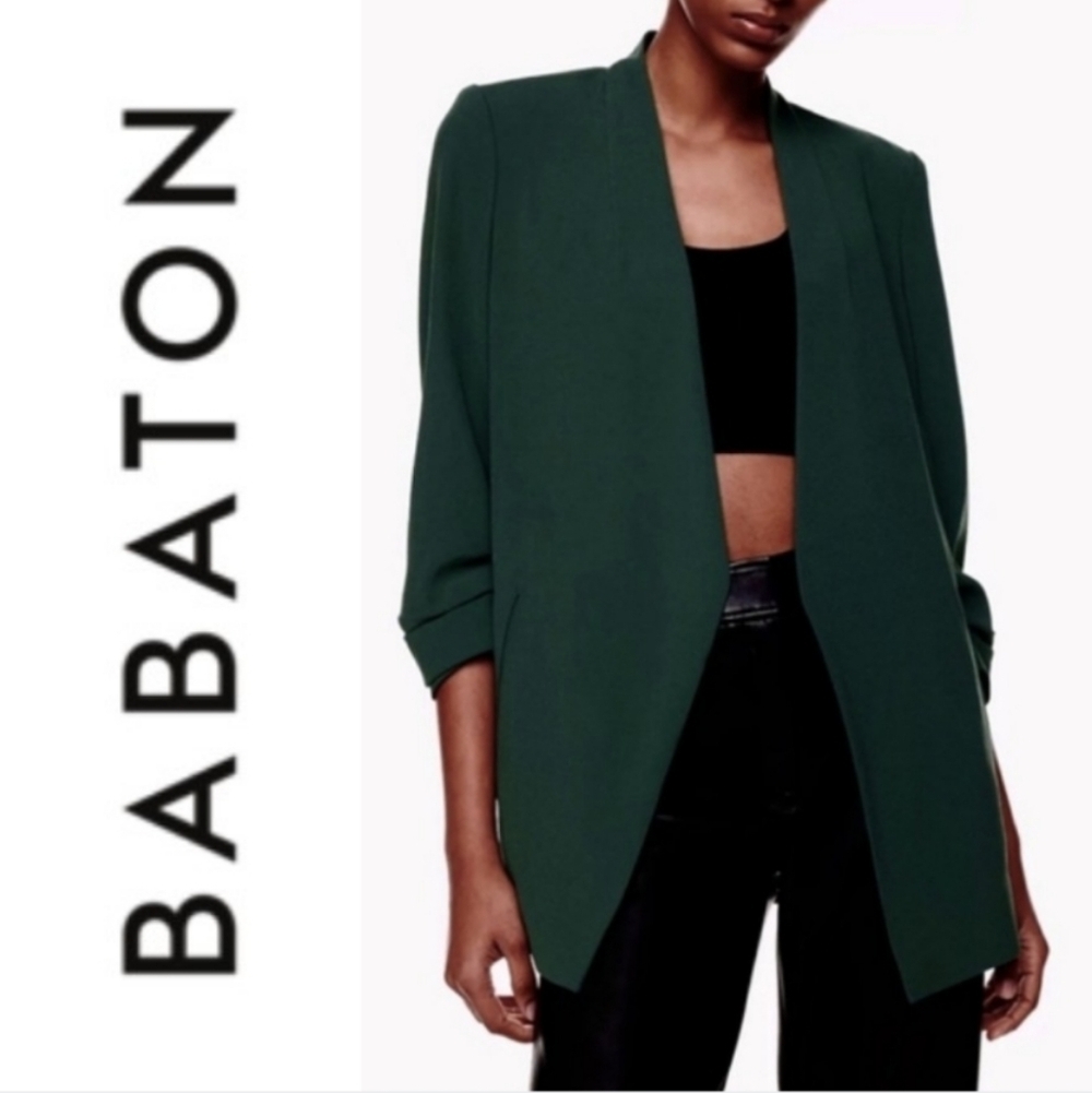 Aritzia Babaton Power Hip Blazer, Dark Green